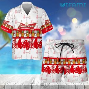 Budweiser Hawaiian Shirt Tropical Pineapple Beer Lovers Gift