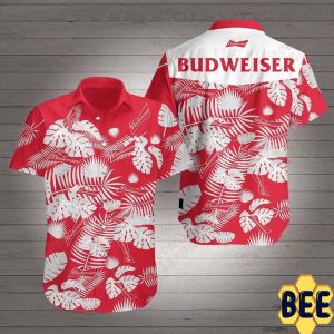 Budweiser Tropical Flower Trending Hawaiian Shirt-1