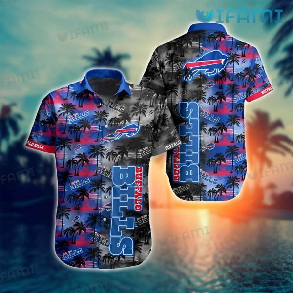 Buffalo Bills Hawaiian Shirt Dark Sunset Coconut Buffalo Bills Gift