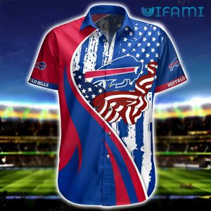 Buffalo Bills Hawaiian Shirt Fire American Flag Classic Buffalo Bills Gift