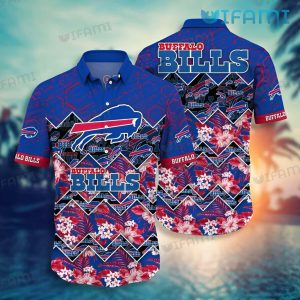 Buffalo Bills Hawaiian Shirt Flower Ziczac Pattern Unique Buffalo Bills Gift