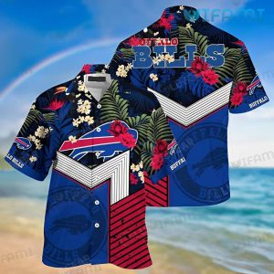 Buffalo Bills Hawaiian Shirt Tropical Flower Pattern Buffalo Bills Gift
