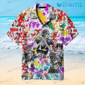 Buffalo Bills Hawaiian Shirt Watercolor Player Unique Buffalo Bills Gift