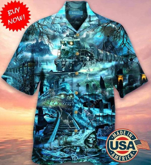 Bus Skull Hawaiian Aloha Shirts