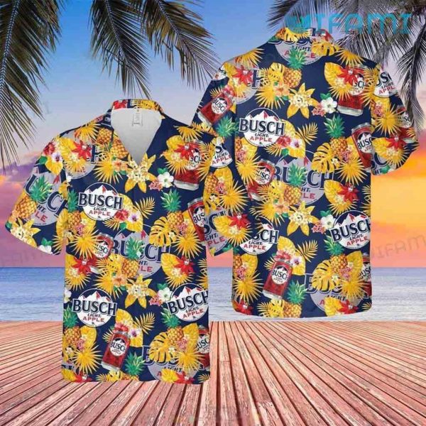 Busch Light Apple Hawaiian Shirt Logo Pineapple Beer Lovers Gift