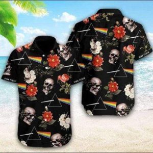 Buy Hawaiian Aloha Shirts Pink Floyd Skull