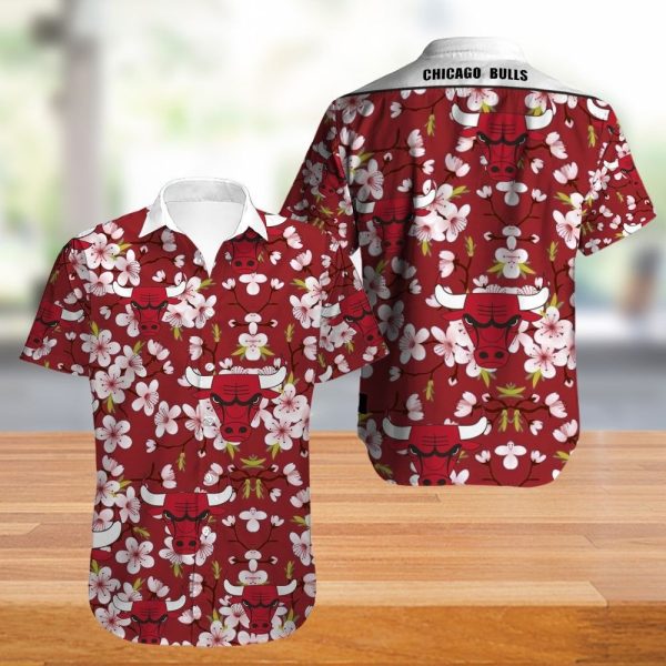 Chicago Bulls Hawaiian Shirt Flower summer new design