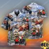 Christmas Holiday Santa Riding Motor Full Print Trending Hawaiian Shirt-1
