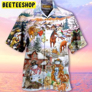 Christmas Is Better On Farm Unisex Trending Hawaiian Shirt-1