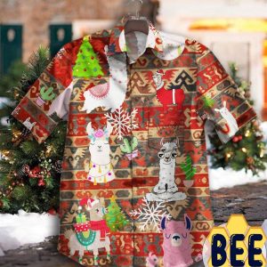 Christmas Lama Hawaiian Shirt-1