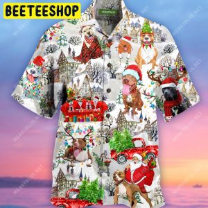 Christmas Pit Bulls Unisex Trending Hawaiian Shirt-1