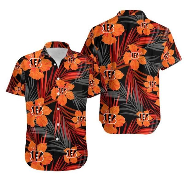 Cincinnati Bengals 2 Flower Hawaiian Shirt For Fans-1