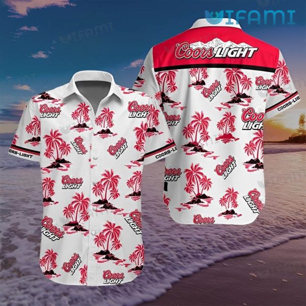 Coors Light Hawaiian Shirt Tropical Palm Tree Beer Lovers Gift