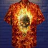 Cover Your Body With Amazing Hawaiian Shirts Skull Hot As Hell
