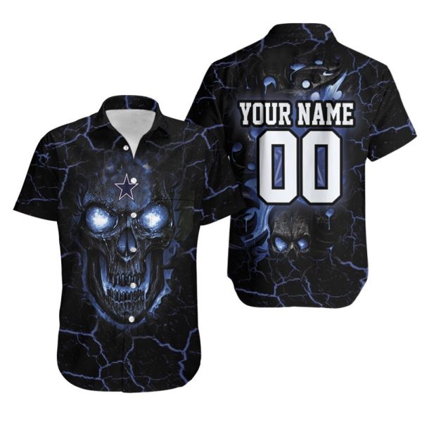 Dallas Cowboys Skull 3d Personalized Hawaiian Shirt