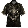 Dragon Skull Black Unique Design Unisex Hawaiian Shirt For Men And Women
