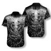 Flaming Lava Skull Aloha Hawaiian Shirt Colorful Short Sleeve Summer