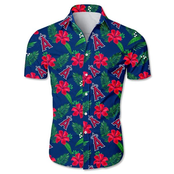 Los Angeles Angels Hawaiian Shirt Tropical flower gift for fans