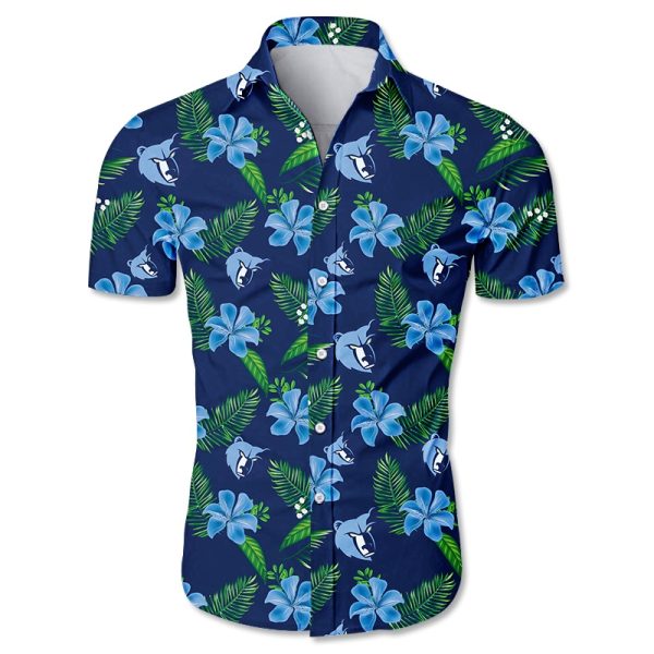 Memphis Grizzlies Hawaiian shirt Tropical Flower summer