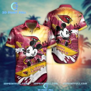 NFL Arizona Cardinals Hawaiian Shirt Mickey Mouse Summer