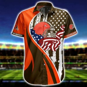 NFL Cleveland Browns Hawaiian Shirt Short For Fan