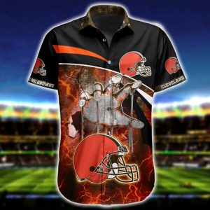 NFL Cleveland Browns Hawaiian Shirt Short Summer 01