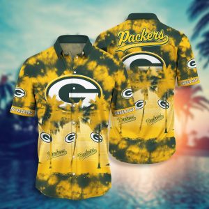 NFL Green Bay Packers logo Hawaiian shirt