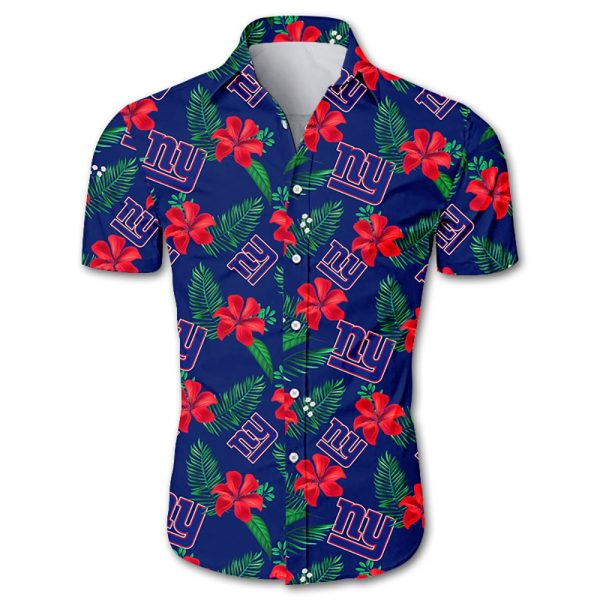 New York Giants Hawaiian Shirt Tropical Flower summer 2020