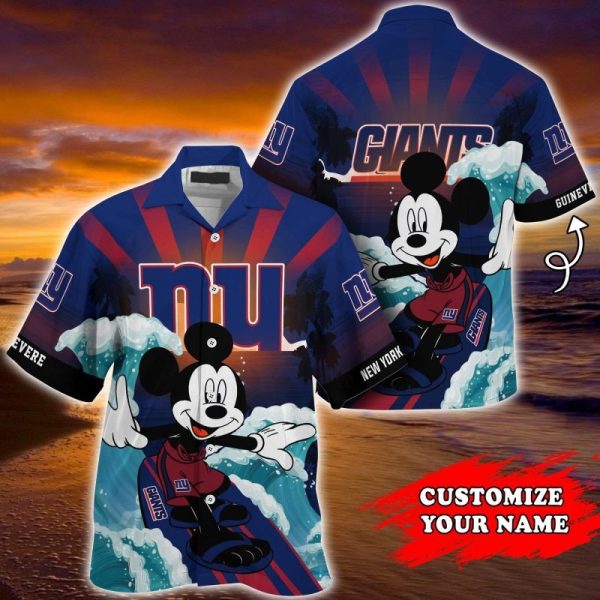 New York Giants NFL Summer Customized Hawaiian Shirt