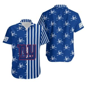 New York Giants Stripes and Skull Hawaii Shirt and Shorts Summer Colle