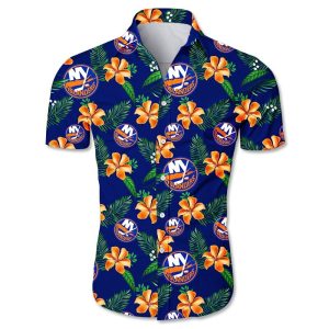 New York Islanders Hawaiian Shirt Tropical Flower summer