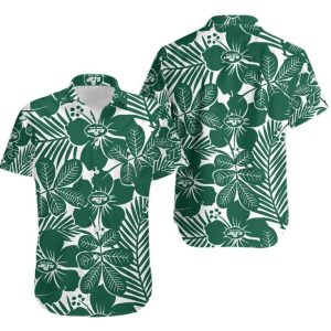 New York Jets Flower Hawaii Shirt and Shorts Summer Collection H97