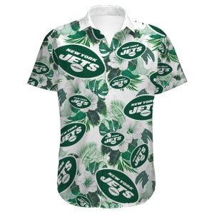 New York Jets Hawaiian Shirt flower summer 2022 gift for fans