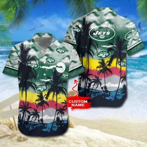 New York Jets NFL Gift For Fan Personalized Hawaiian Graphic Print Sho