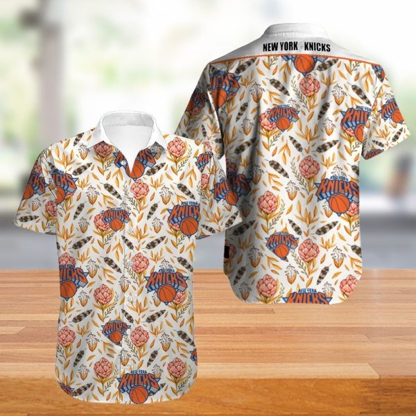 New York Knicks Hawaiian Shirt Flower summer new design