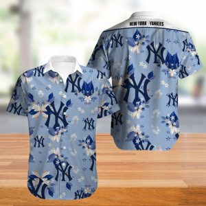 New York Yankees Hawaiian Shirt flower summer gift for fans