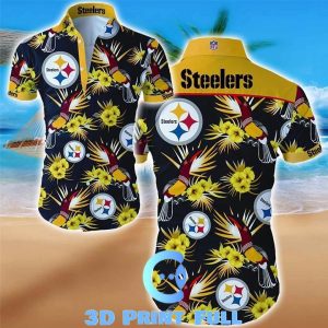 Nfl Pittsburgh Steelers Hawaiian Shirt Summer Button Up Shirt For Men