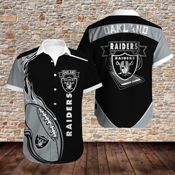 Oakland Raiders Limited Edition Hawaiian Shirt Model 3