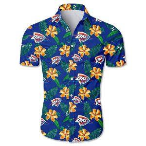 Oklahoma City Thunder Hawaiian shirt Tropical Flower summer