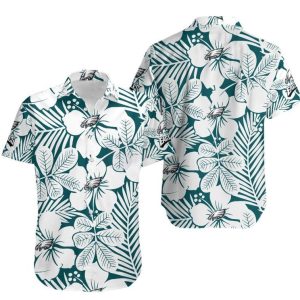 Philadelphia Eagles Flower Hawaii Shirt and Shorts Summer Collection H