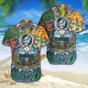 Philadelphia Eagles Grateful Dead NFL Gift For Fan Hawaiian Graphic Pr