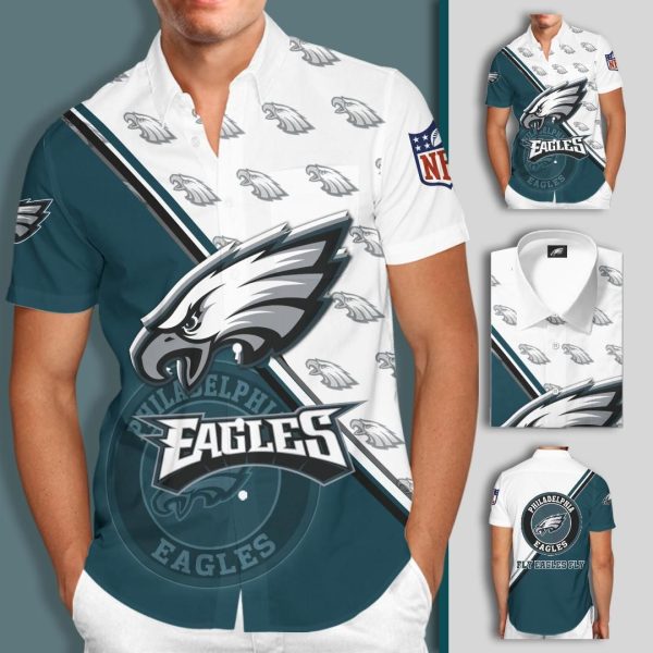 Philadelphia Eagles NFL Gift For Fan Hawaiian Graphic Print Short Slee