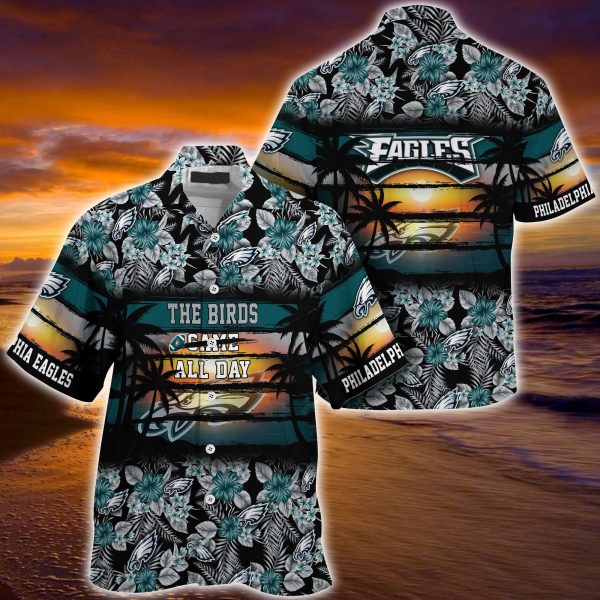 Philadelphia Eagles NFL Summer Hawaiian Shirt Floral Pattern