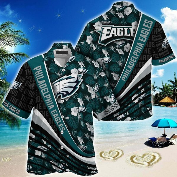 Philadelphia Eagles NFL Summer Hawaiian Shirt With Tropical Flower Pattern