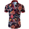 San Francisco 49ers Hawaiian Shirt Tropical Flower Short Sleeve