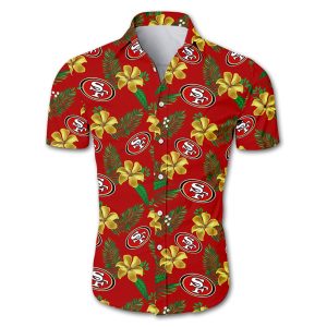 San Francisco 49ers Hawaiian Shirt Tropical Flower summer 2020