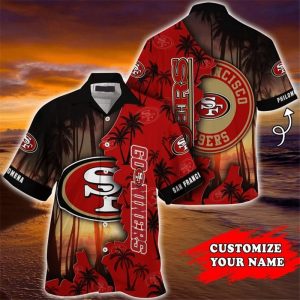 San Francisco 49ers Hawaiian Shirts tropical island personalized