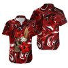 San Francisco 49ers Skull and Hibiscus Flower NFL Gift For Fan Hawaii