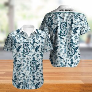 Seattle Mariners Hawaiian Shirt flower summer gift for fans