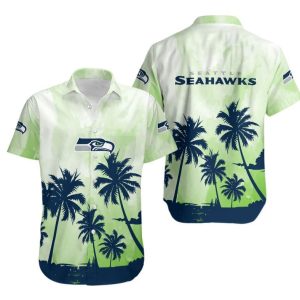 Seattle Seahawks Coconut Trees NFL Gift For Fan Hawaiian Graphic Print